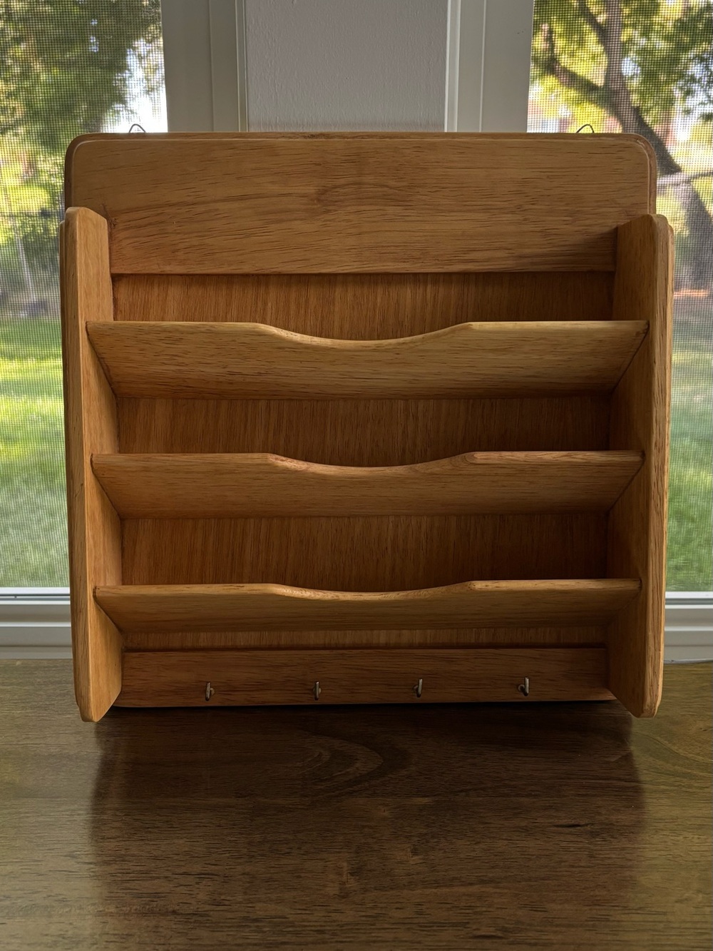 Vintage Wood Wall  Mail & Key Organizer Goodwood